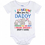 Personalized Baby Onesie, White, Baby Onesie - 12 Month