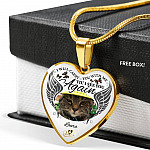 Personalized Photo I Will Carry You With Me Til' I See You Again Pet Memorial Luxury Heart Pendant Necklace - Heart Bangle