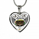 Personalized Photo I Will Carry You With Me Til' I See You Again Pet Memorial Luxury Heart Pendant Necklace - Heart Bangle