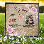6VT. To My Wife You Are Braver Up SAMPLE DESIGN Interlocking Hearts Necklace 7