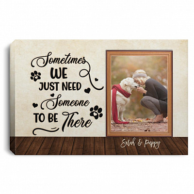 Personalized Photo Sometimes We Poster, White, 0.75'' Framed Canvas