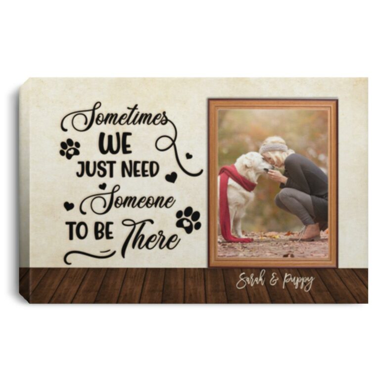 Personalized Photo Sometimes We Poster, White, 0.75'' Framed Canvas