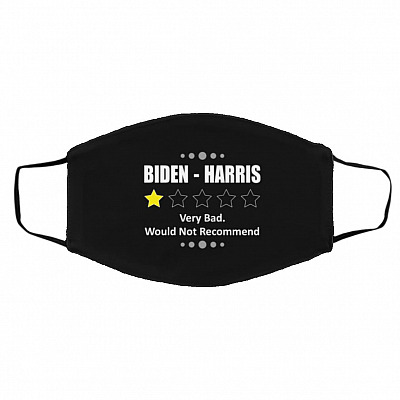 biden mask, Black, Cloth Face Cover – Medium/Large