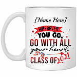 Personalized Go With All Your, White, 11 oz. White Mug
