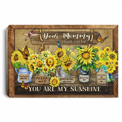 Dear Mommy Canvas, White, 0.75'' Framed Canvas