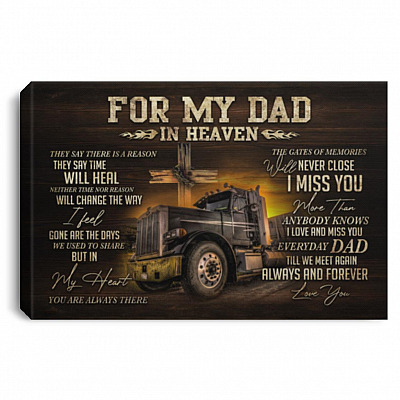 For my dad canvas, White, 0.75'' Framed Canvas
