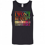 I Won't Be Quiet Tank, Black, Unisex Tank Top