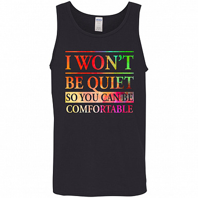 I Won't Be Quiet Tank, Black, Unisex Tank Top