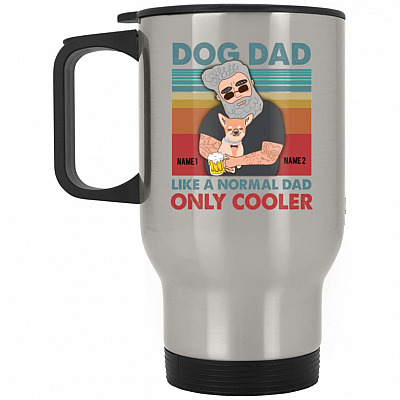 14 oz. Silver Travel Mug