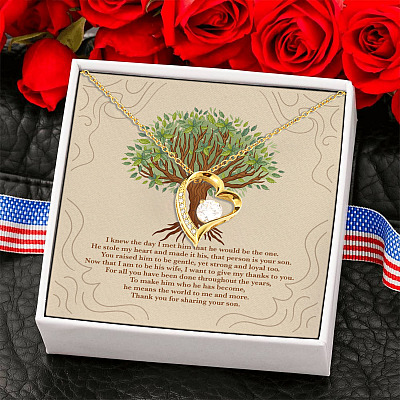 I Knew The Day I Met Him Mother-In-Law Forever Love Pendant Necklace