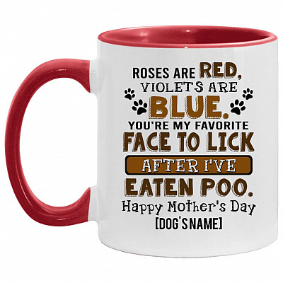 Personalized You're My FaoAccent Mug, White/Red, 11 oz. Accent Mug