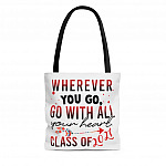 Go With All Your Heart Class Of 2021 All Over Print Tote Bag - Shoulder Bag - Reusable Grocery Shopping Bag