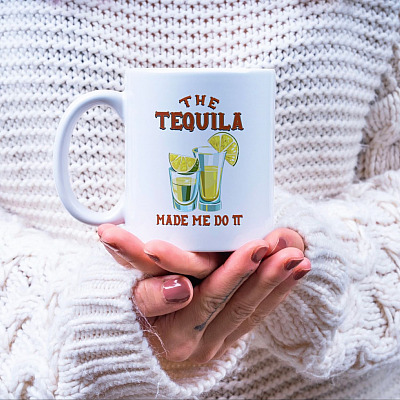 Alternative view of The Tequila Made Me Do It Cinco De Mayo Party Gift Ceramic Coffee Mug - Beer Stein - Water Bottle