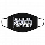 i wont mask, Black, Cloth Face Cover – Medium/Large