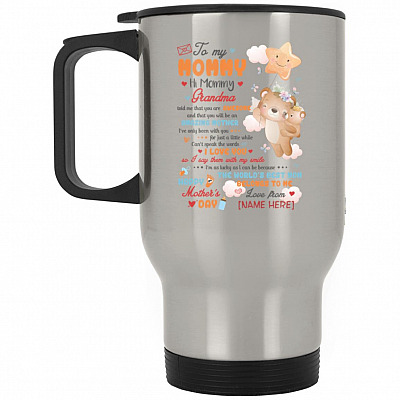 14 oz. Silver Travel Mug