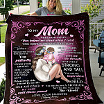 Personalized To My Mom You Are the World to Me Blanket - Gifts for Mom from Daughter Mink Sherpa Blanket