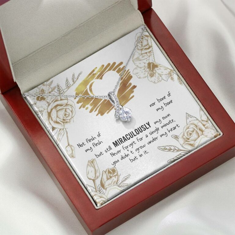 To My Bonus Daughter Not Flesh of My Flesh but Still Miraculously My Own Alluring Beauty Necklace