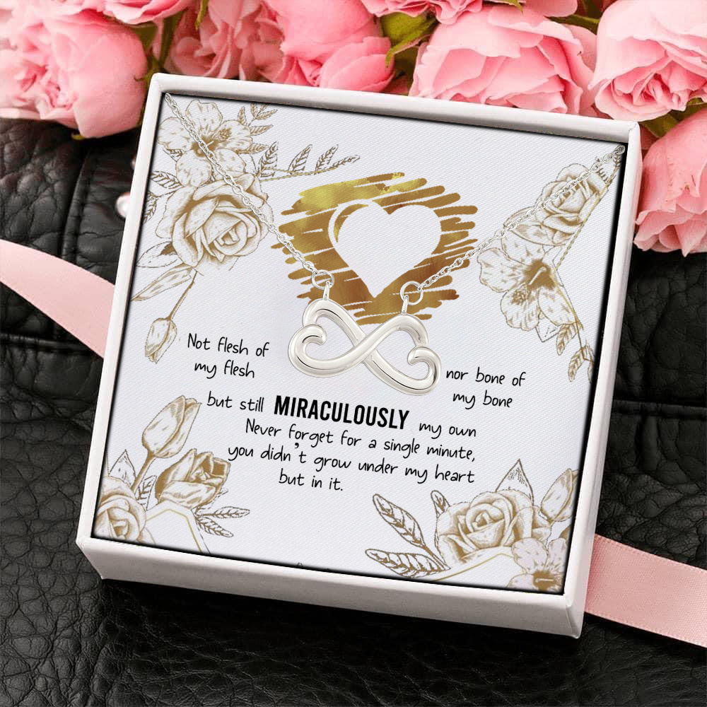 2P. Flesh of my flesh Infinity Heart Necklace (Silver) 4