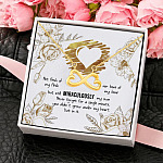 To My Bonus Daughter Not Flesh of My Flesh but Still Miraculously My Own Infinity Heart Pendant Necklace