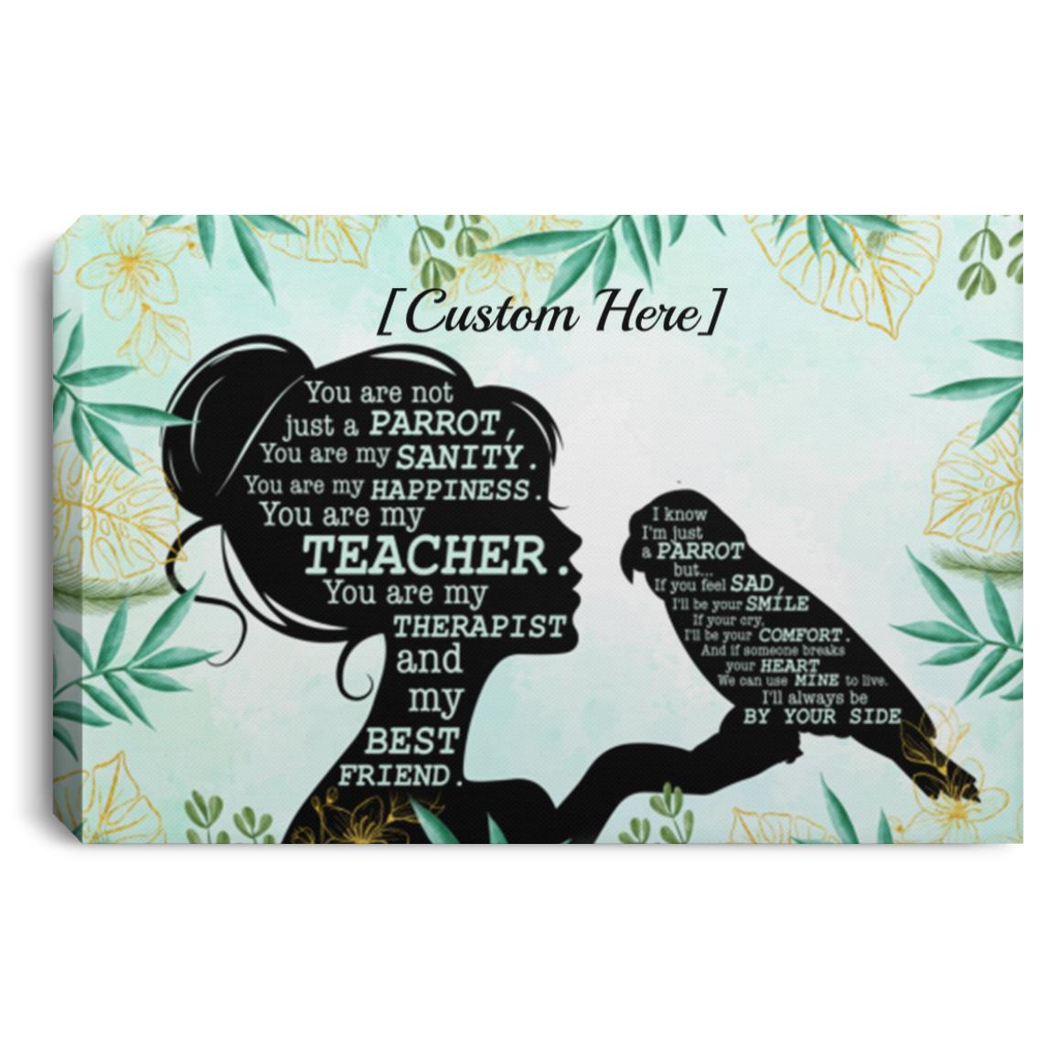 Personalized You Are Not Just A P Poster, White, 0.75'' Framed Canvas