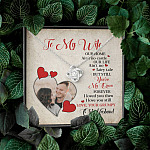 Personalized Photo to My Wife Our Home Ain't No Castle Our Life You're My Queen Love Knot Necklace