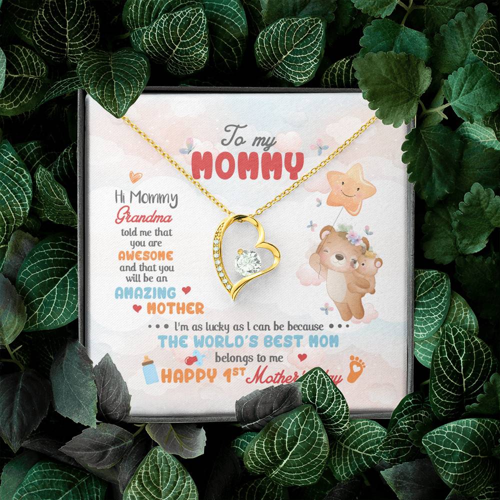 Hi Mommy Grandma Told Me That You Are Awesome You Will Be Amazing Mother Forever Love Pendant Necklace Hi Mommy Grandma Told Me That You Are Awesome You Will Be Amazing Mother Forever Love Pendant Necklace