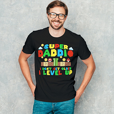 Alternative view of Super Daddio I Don't Get Older I Level up Funny Dad Gamer Shirt - Fathers Day 2021 Gift T-Shirt