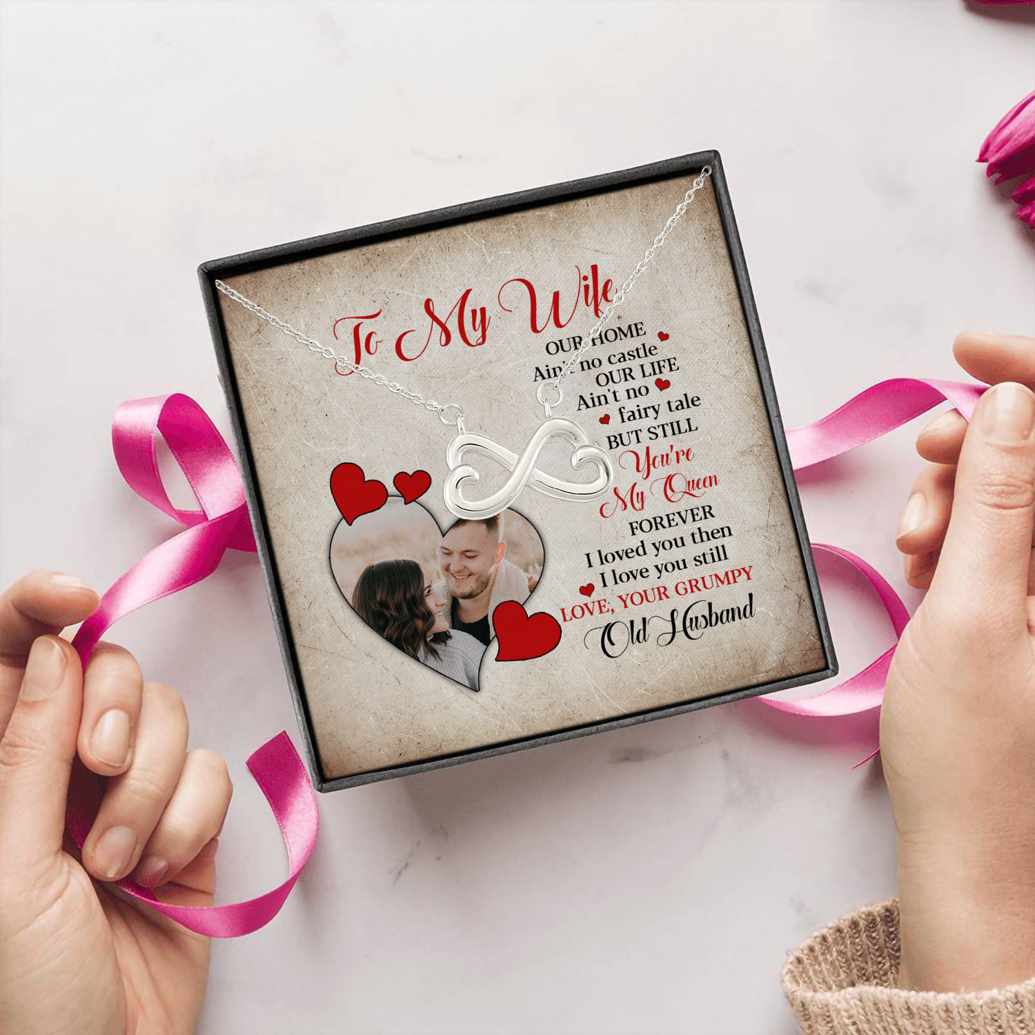 sample design Infinity Heart Necklace (Silver) 5