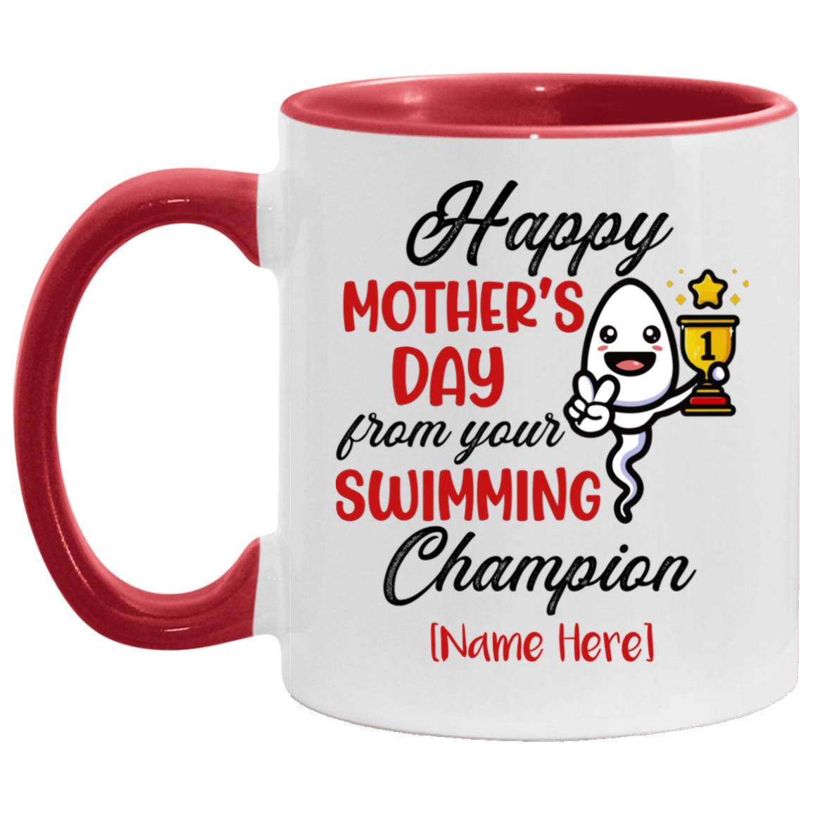 Personalized Accent Mug, White/Red, 11 oz. Accent Mug Personalized Accent Mug, White/Red, 11 oz. Accent Mug