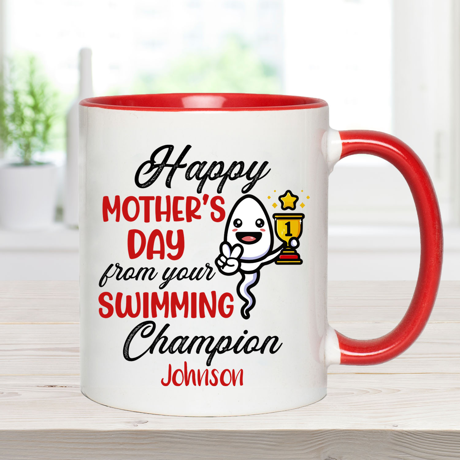 8VT. Happy Mother Day Swimming Champion mk4 - Luna #c61414