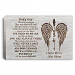 Personalized They Say Ther Poster, White, 0.75'' Framed Canvas Personalized They Say Ther Poster, White, 0.75'' Framed Canvas