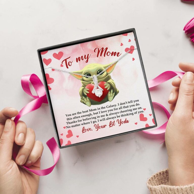 From Baby Yoda To My Mom You Are The Best Mom In The Galaxy Mother's Day Alluring Beauty Necklace