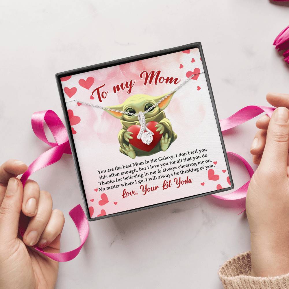 From Baby Yoda To My Mom You Are The Best Mom In The Galaxy Mother's Day Alluring Beauty Necklace From Baby Yoda To My Mom You Are The Best Mom In The Galaxy Mother's Day Alluring Beauty Necklace