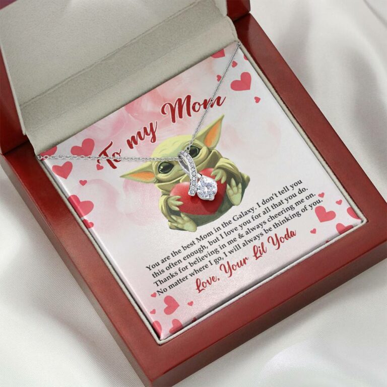 From Baby Yoda To My Mom You Are The Best Mom In The Galaxy Mother's Day Alluring Beauty Necklace
