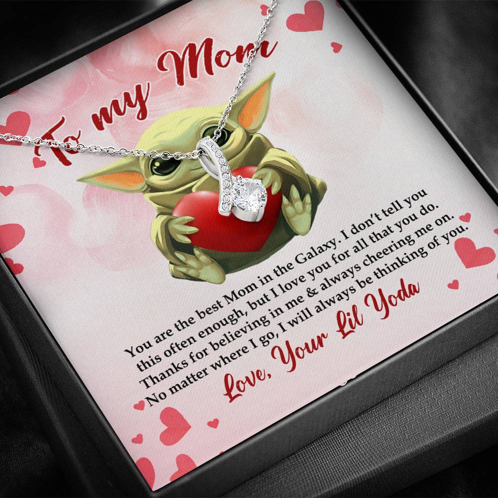 From Baby Yoda To My Mom You Are The Best Mom In The Galaxy Mother's Day Alluring Beauty Necklace From Baby Yoda To My Mom You Are The Best Mom In The Galaxy Mother's Day Alluring Beauty Necklace