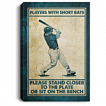 Players With Short Bats Plea Poster, White, 0.75'' Framed Canvas