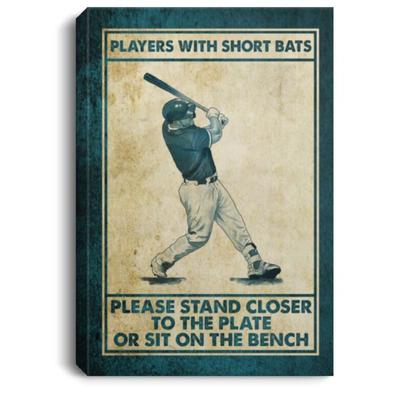 Players With Short Bats Plea Poster, White, 0.75'' Framed Canvas