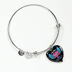 I'm Not Just A Daughter I'm A Daughter To A Mom With Wings Heart Pendant Necklace-Bangle