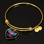 I'm Not Just A Wife I'm A Wife To A Husband With Wings Heart Pendant Necklace-Bangle