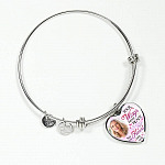 Personalized Photo Your Wings Were Ready But My Heart Was Not Heart Pendant Necklace - Bangle