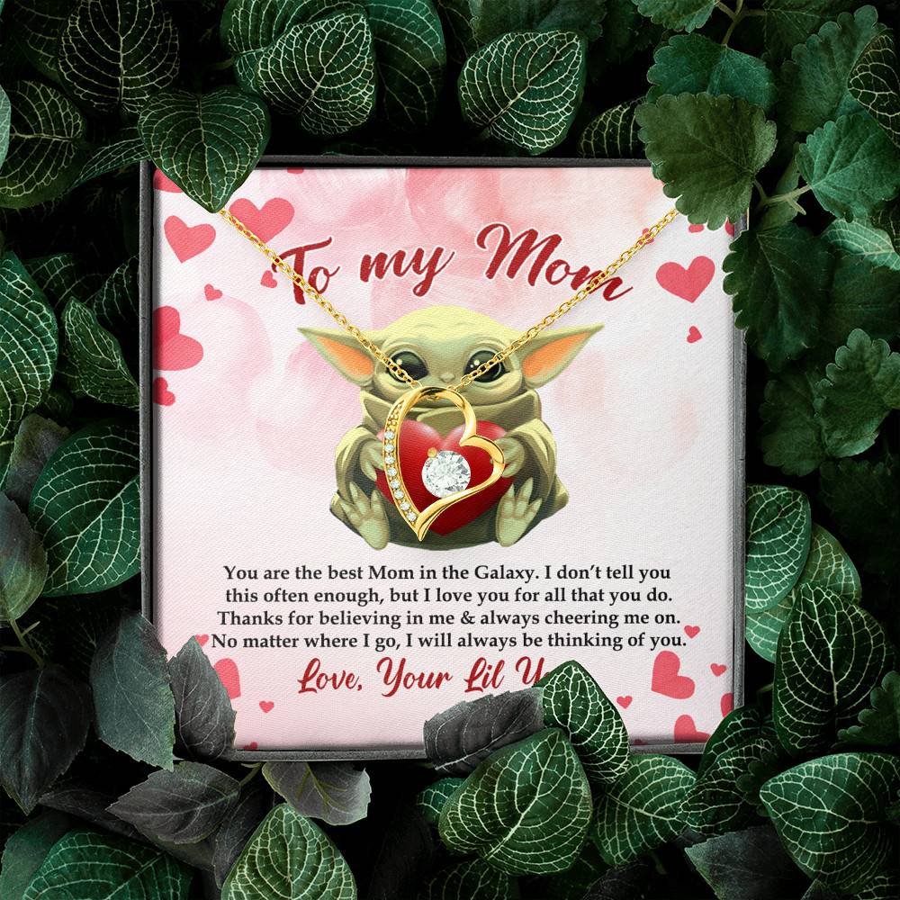 From Baby Yoda To My Mom You Are The Best Mom In The Galaxy Mother's Day Forever Love Heart Pendant Necklace From Baby Yoda To My Mom You Are The Best Mom In The Galaxy Mother's Day Forever Love Heart Pendant Necklace