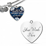 I Am So Thankful That God Made You My Mother - Mothers Day Gift Necklace Heart Pendant Necklace - Bangle