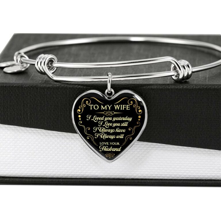 Husband To My Wife I Loved You Yesterday I Love You Still I Always Have I Always Will Heart Pendant Necklace