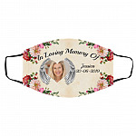 Personalized Photo Mask, White, Cloth Face Cover – Medium/Large