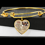Personalized Photo To My Wife You Are Braver Than You Believe Stronger Than You Seem Heart Pendant Necklace-Bangle