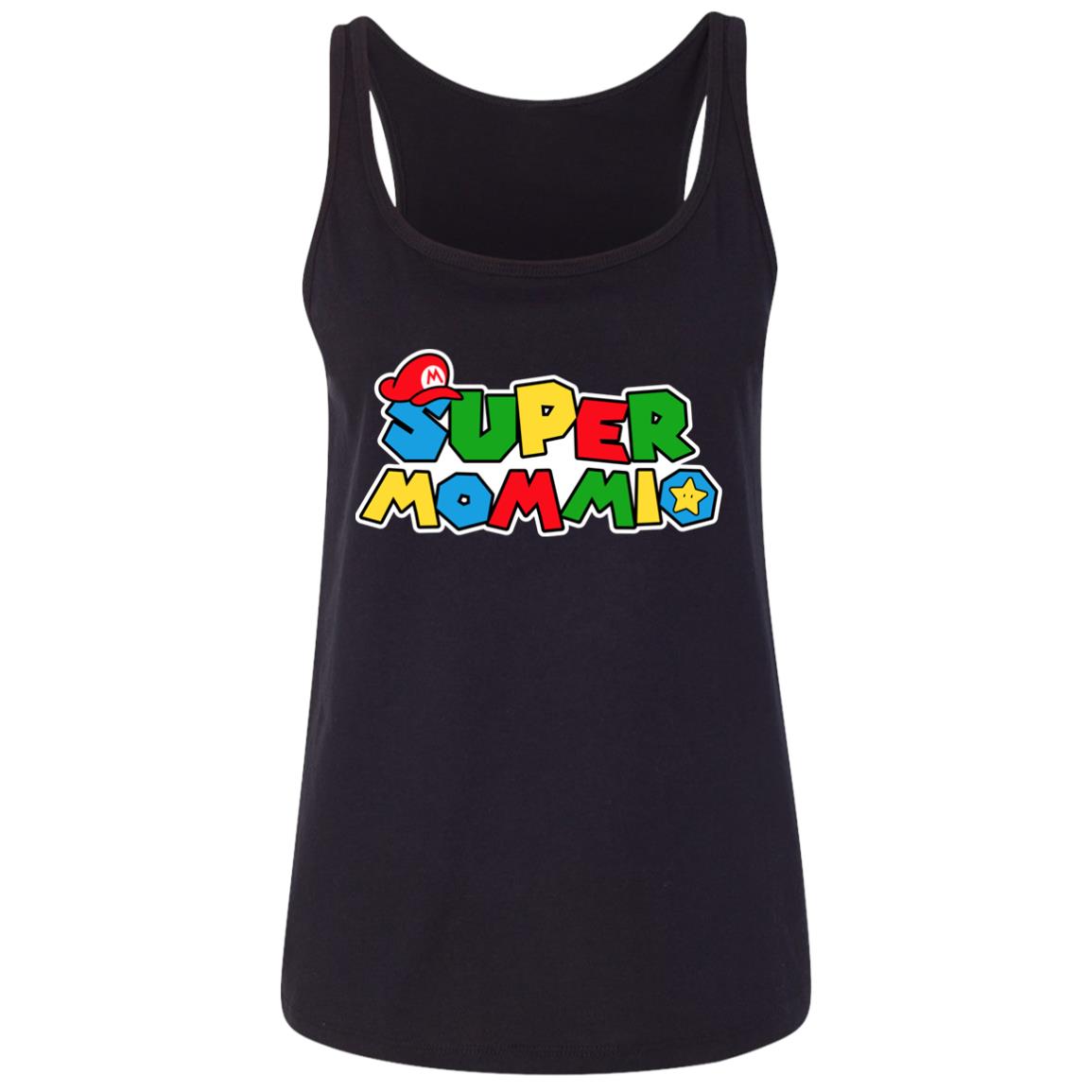 Super Mommio Mommy Mother, Black, Ladies Tank Top