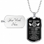 My Viking You Are My Favorite Viking I Love You To Valhalla and Back Your Shieldmaiden Dog Tag Pendant Necklace My Viking You Are My Favorite Viking I Love You To Valhalla and Back Your Shieldmaiden Dog Tag Pendant Necklace