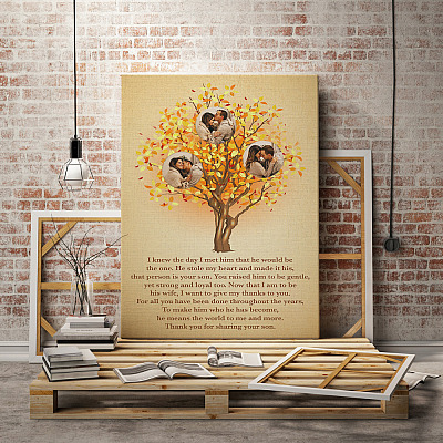 Alternative view of Personalized Photo I Knew The Day I Met Him Mother-In-Law Framed Canvas Prints - Unframed Poster - Wall Art