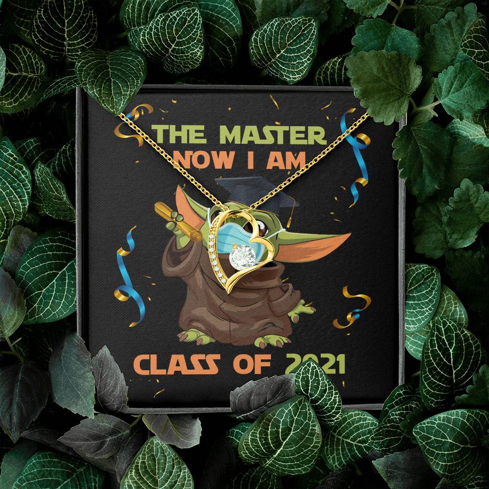 The Master Now I Am Baby Yoda Wearing Mask Graduation 2021 Interlocking Hearts Pendant Necklace The Master Now I Am Baby Yoda Wearing Mask Graduation 2021 Interlocking Hearts Pendant Necklace