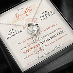 To Our Daughter We'll Always Be There for You from Mom and Dad You Are Amazing Forever Love Pendant Necklace